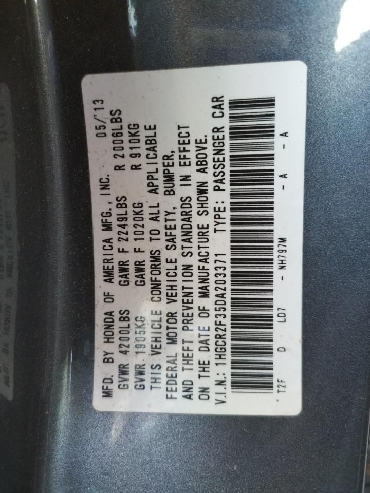 Photo 10 from auction – 2013 HONDA ACCORD LX with VIN 1HGCR2F35DA203371