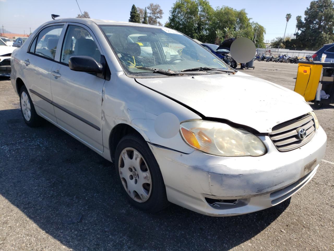 TOYOTA COROLLA CE 2003 with VIN 1NXBR32E73Z155016 - Photo from auction