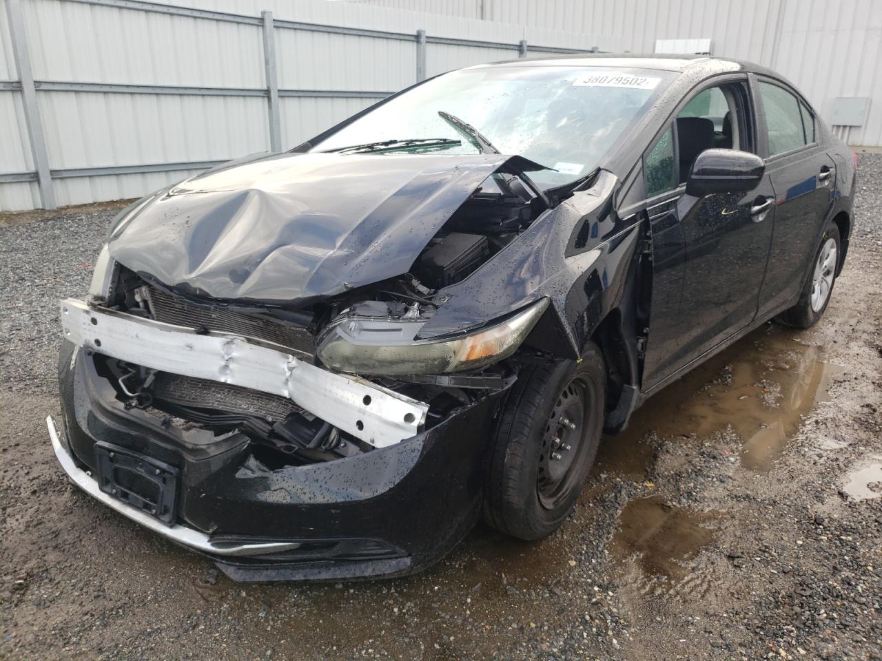Photo 2 from auction – 2014 HONDA CIVIC LX with VIN 19XFB2F58EE007988