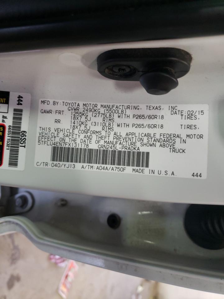 Photo 10 from auction – 2015 TOYOTA TACOMA DOU with VIN 5TFLU4EN7FX131178