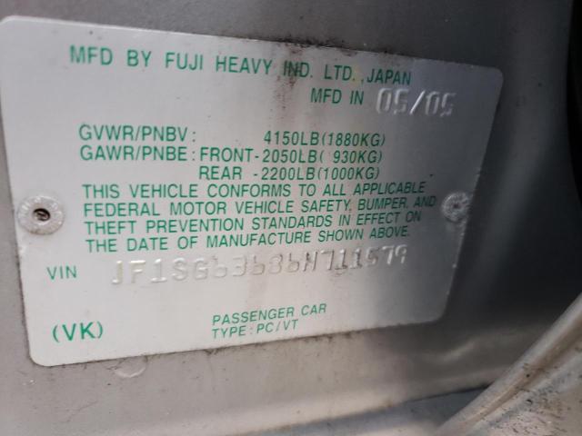 Photo 10 from auction – 2006 SUBARU FORESTER with VIN JF1SG63686H711579
