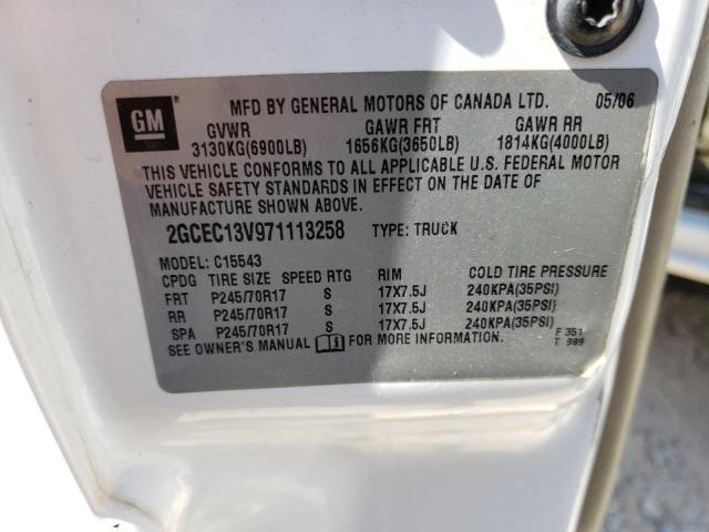 Фото 10 с аукциона – 2007 CHEVROLET SILVERADO с VIN 2GCEC13V971113258