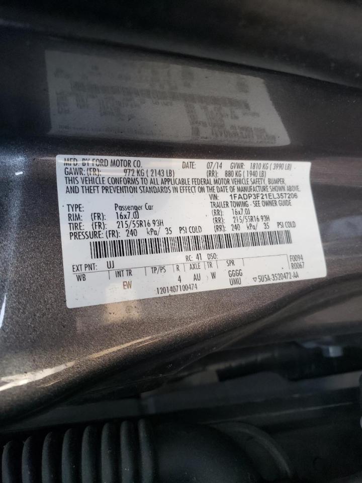 صورة رقم 10 من المزاد - 2014 FORD FOCUS SE مع VIN 1FADP3F21EL357206