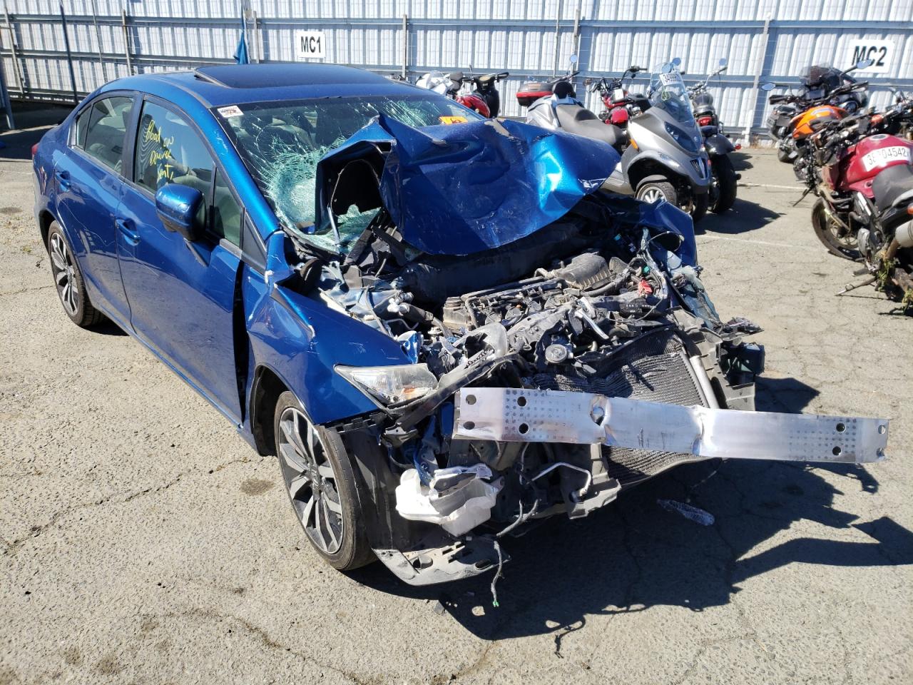 HONDA CIVIC EXL 2014 with VIN 19XFB2F9XEE226342 - Photo from auction