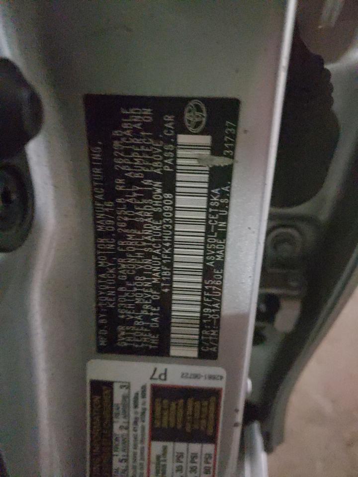Photo 10 from auction – 2017 TOYOTA CAMRY LE with VIN 4T1BF1FK4HU330908