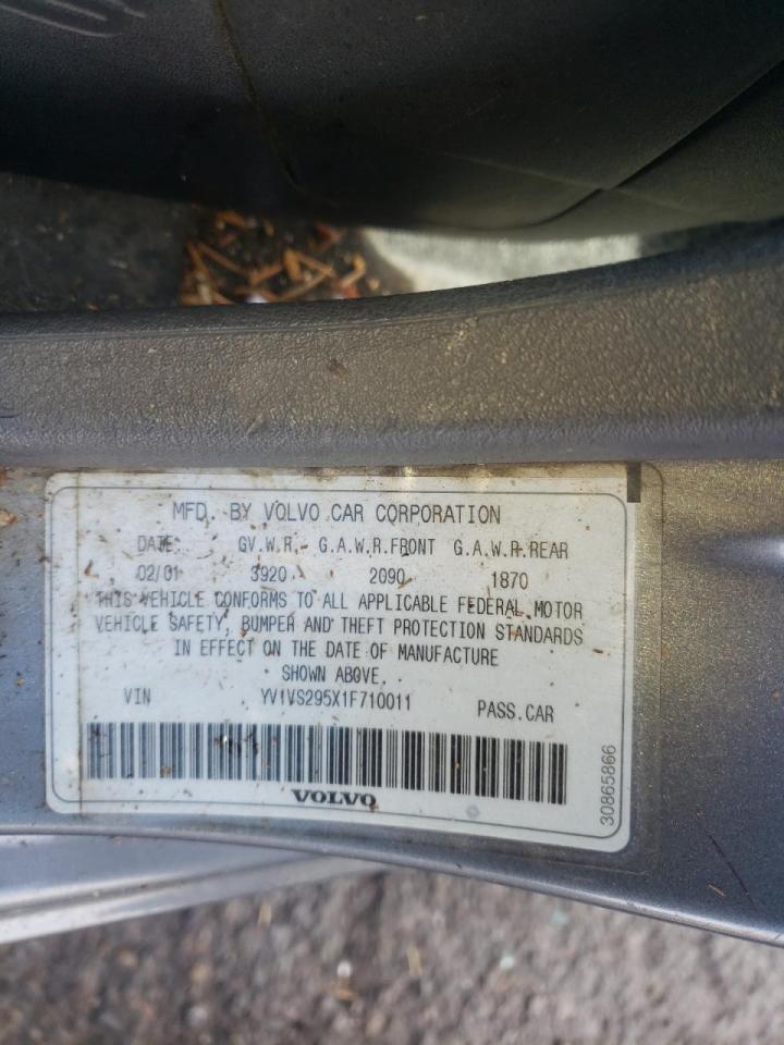 Photo 10 from auction – 2001 VOLVO S40 1.9T with VIN YV1VS295X1F710011