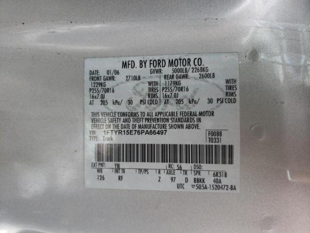 Photo 10 from auction – 2006 FORD RANGER SUP with VIN 1FTYR15E76PA66497