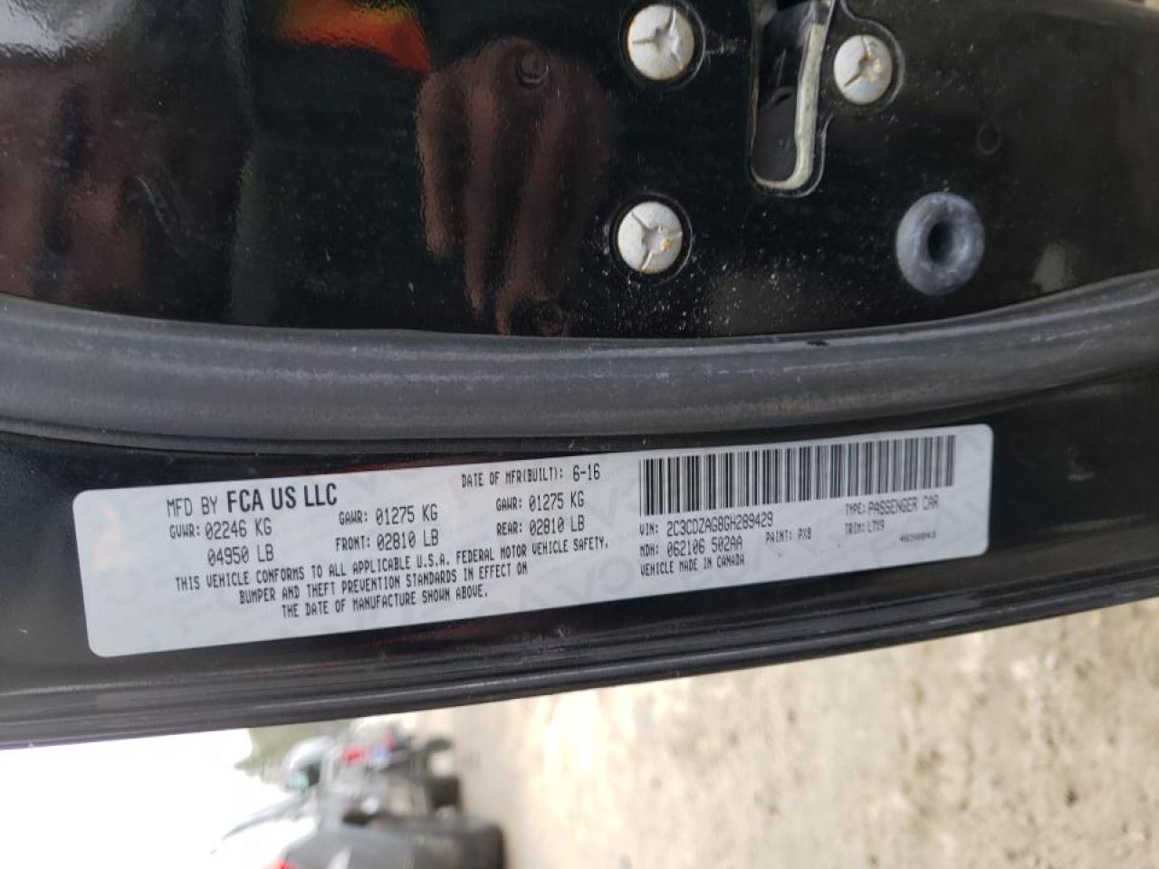 Photo 10 from auction – 2016 DODGE CHALLENGER with VIN 2C3CDZAG8GH289429