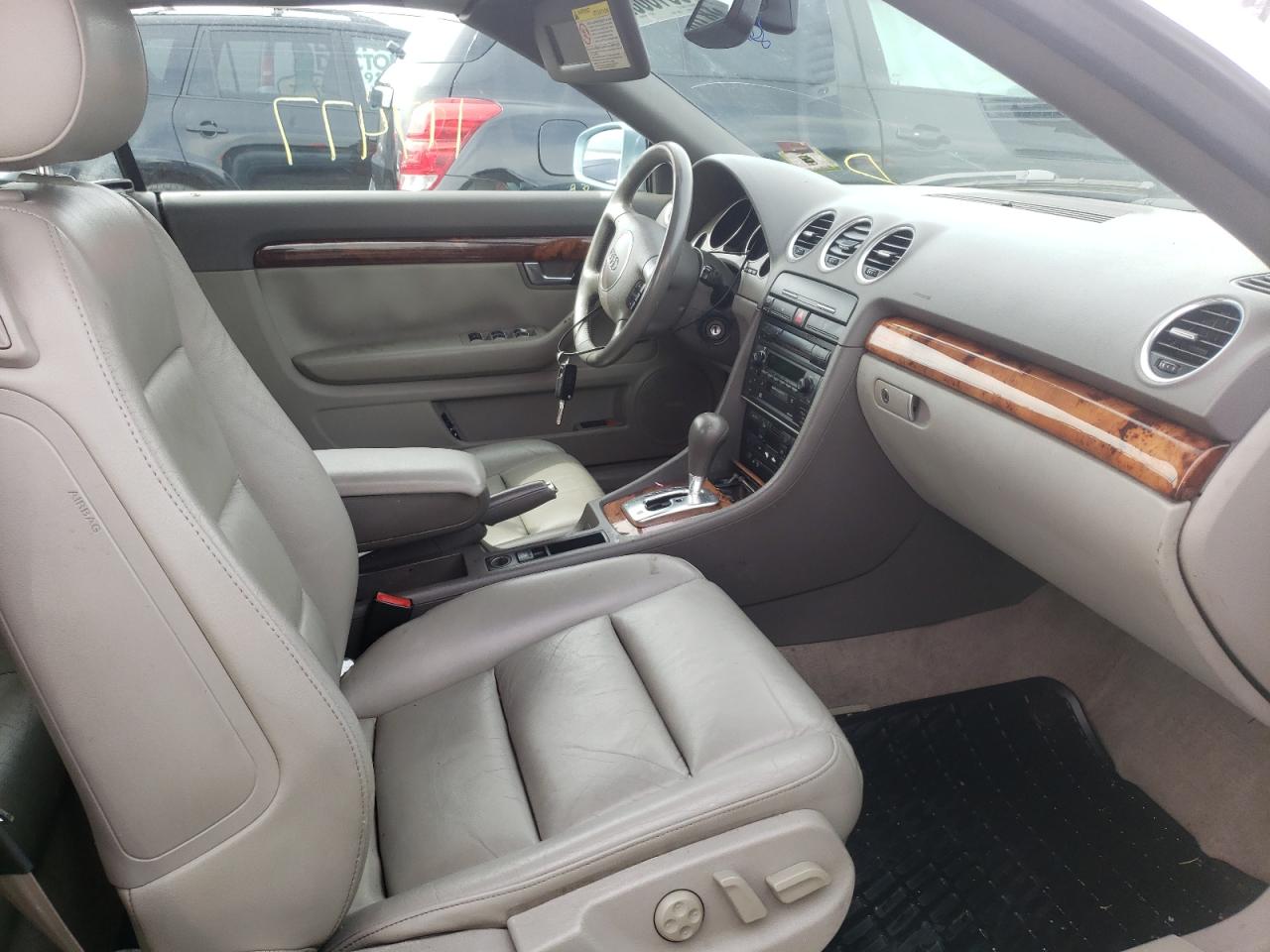 Photo 5 from auction – 2003 AUDI A4 3.0 CAB with VIN WAUAT48H23K014467