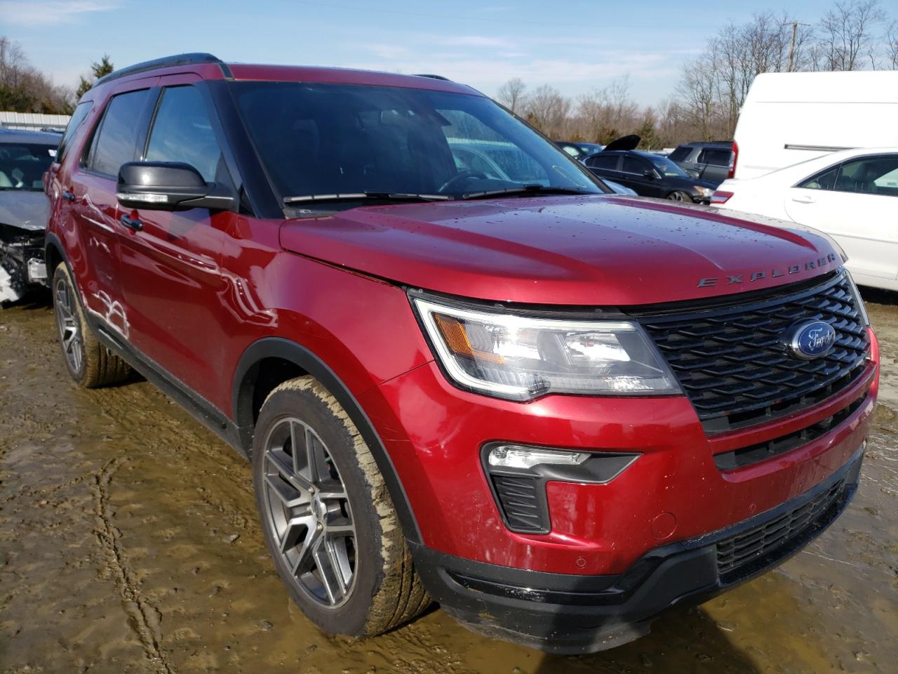 FORD EXPLORER S 2018 with VIN 1FM5K8GT0JGC21407 - Photo from auction