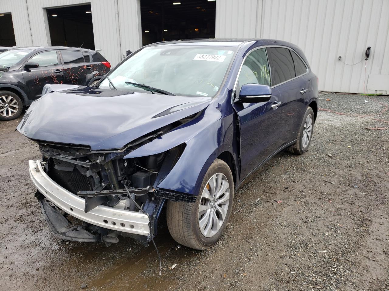 Photo 2 from auction – 2016 ACURA MDX TECHNO with VIN 5FRYD3H43GB020754