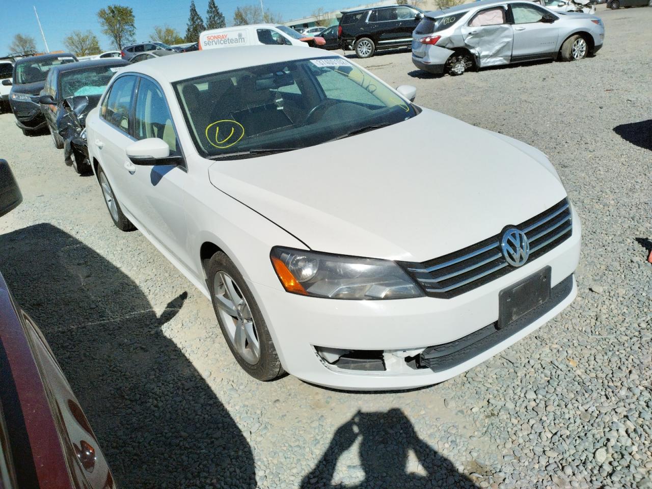 VOLKSWAGEN PASSAT SE 2012 with VIN 1VWBP7A30CC109712 - Photo from auction
