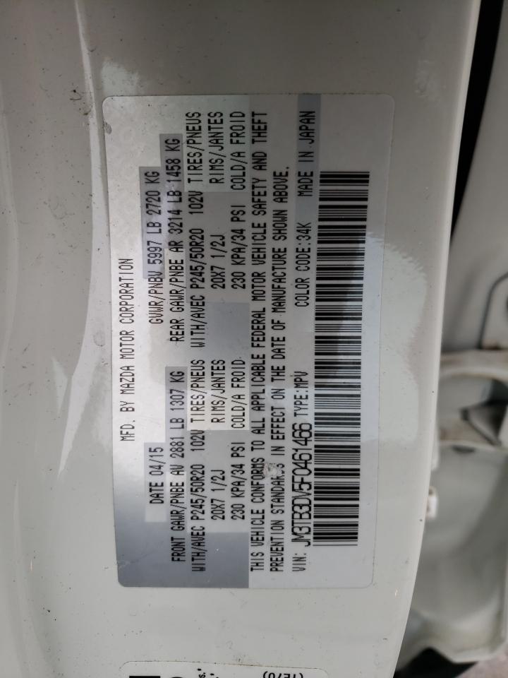 Photo 10 from auction – 2015 MAZDA CX-9 GRAND with VIN JM3TB3DV5F0461466