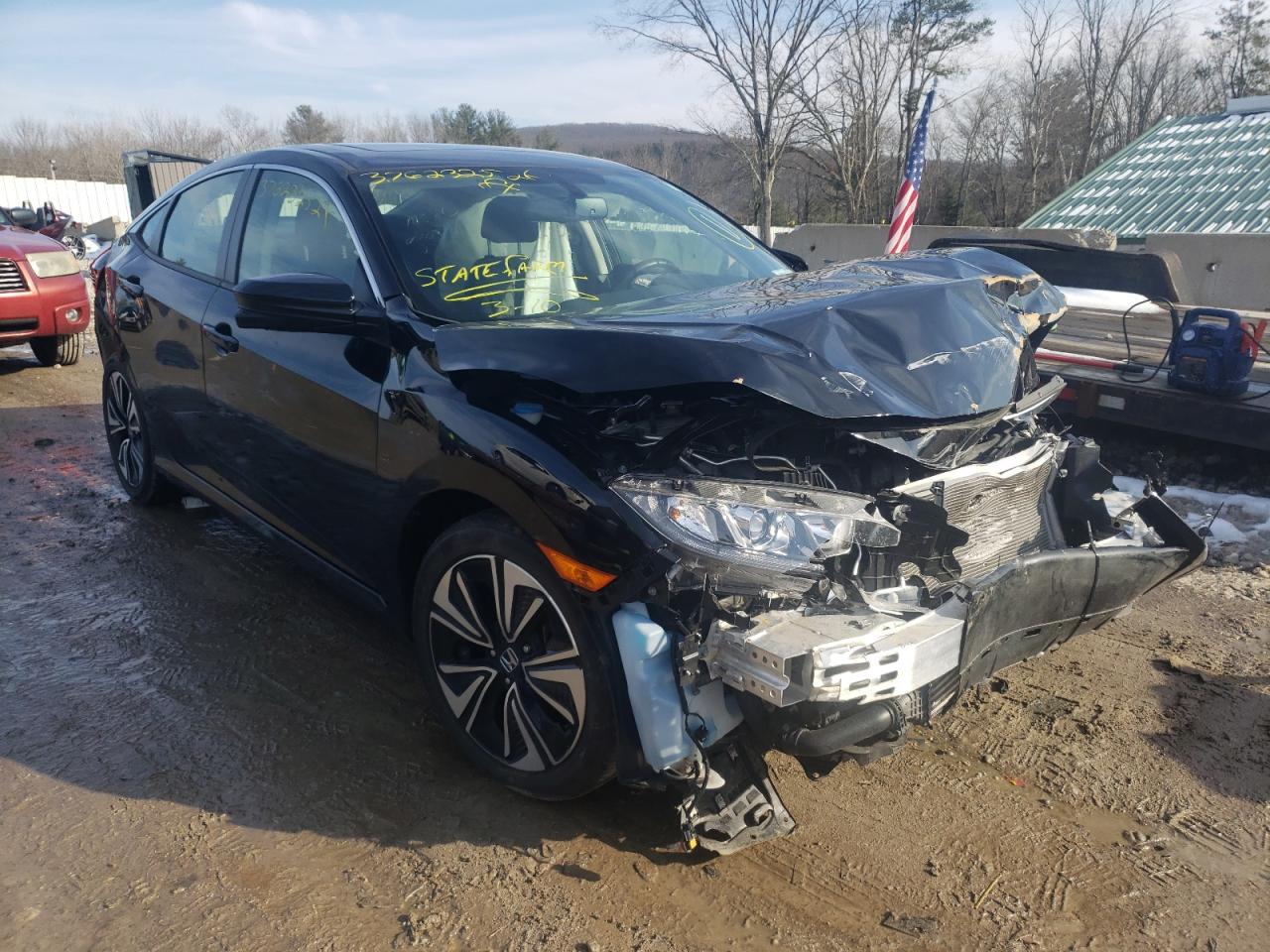 HONDA CIVIC EXL 2018 with VIN JHMFC1F78JX017910 - Photo from auction