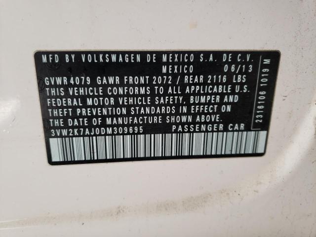 Photo 10 from auction – 2013 VOLKSWAGEN JETTA BASE with VIN 3VW2K7AJ0DM309695