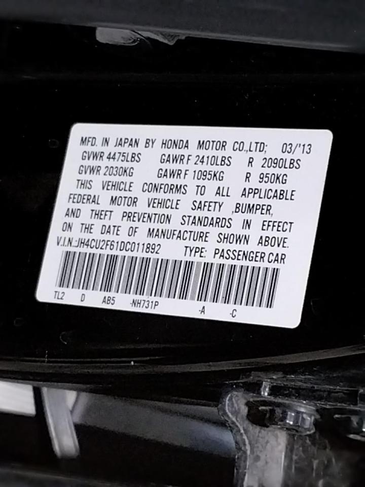 Photo 10 from auction – 2013 ACURA TSX TECH with VIN JH4CU2F61DC011892