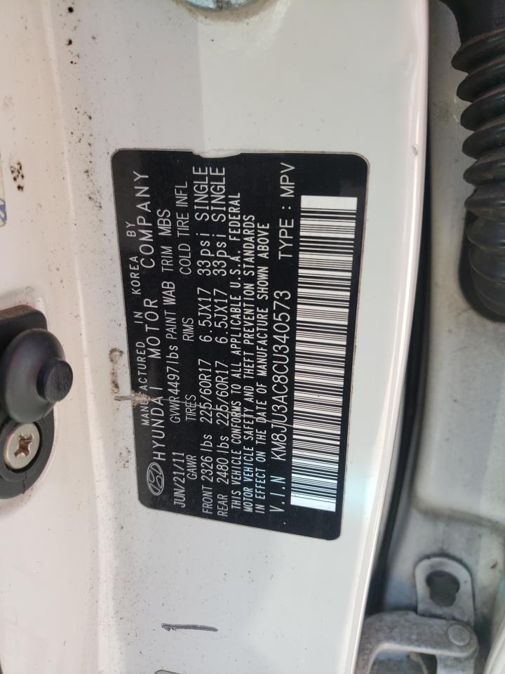 Photo 10 from auction – 2012 HYUNDAI TUCSON GLS with VIN KM8JU3AC8CU340573