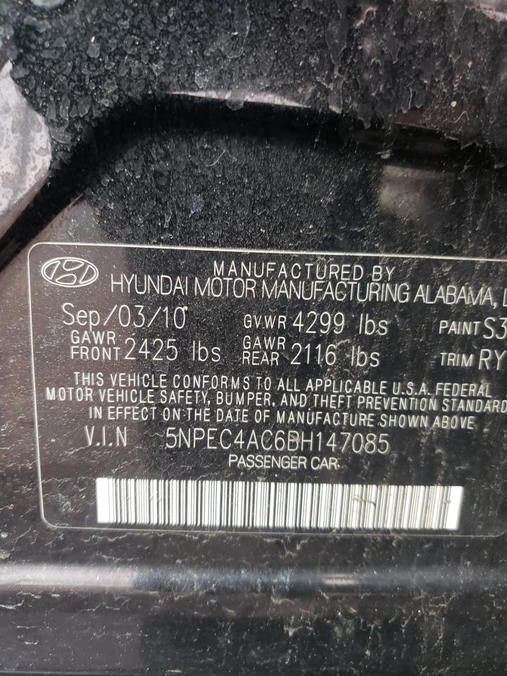 Photo 10 from auction – 2011 HYUNDAI SONATA SE with VIN 5NPEC4AC6BH147085