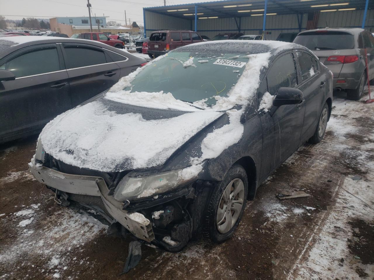 Photo 2 from auction – 2014 HONDA CIVIC LX with VIN 19XFB2F52EE000728