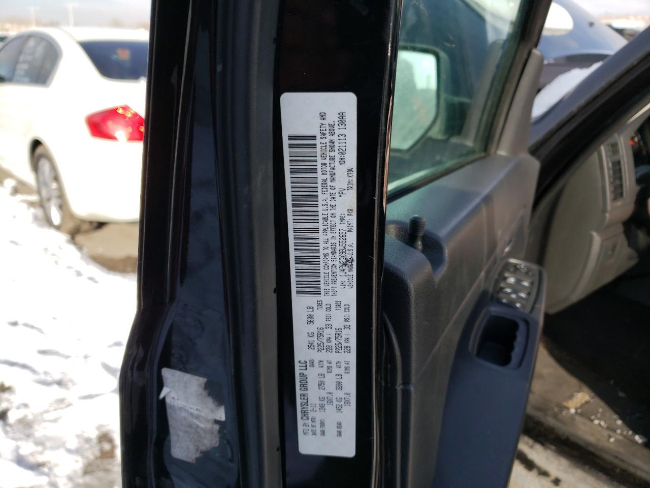 Photo 10 from auction – 2011 JEEP LIBERTY SP with VIN 1J4PN2GK9BW552657