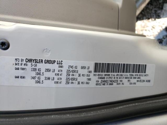 Photo 10 from auction – 2010 DODGE GRAND CARA with VIN 2D4RN5D17AR342239