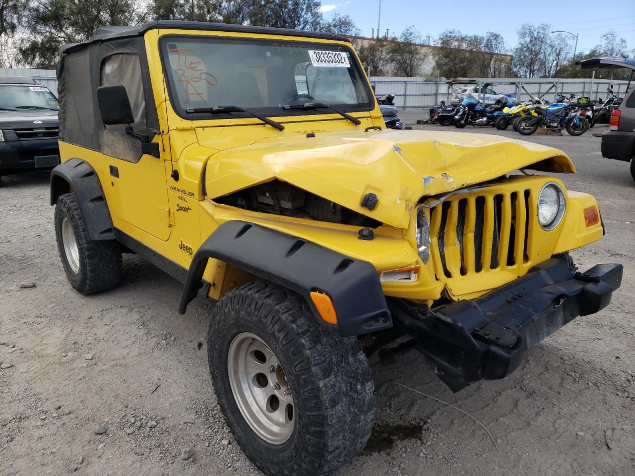 JEEP WRANGLER / 2001 with VIN 1J4FA49S71P374658 - Photo from auction
