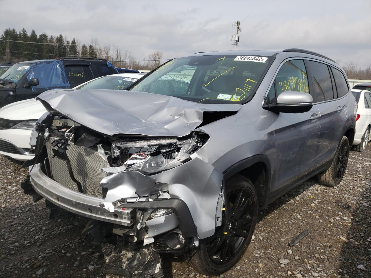 Photo 2 from auction – 2022 HONDA PILOT SE with VIN 5FNYF6H22NB031253