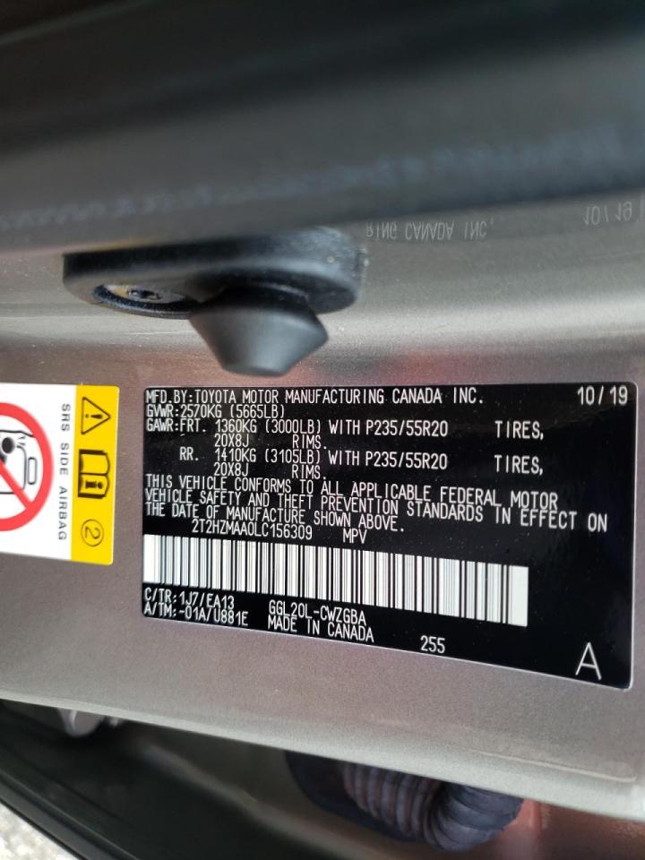 Photo 10 from auction – 2020 LEXUS RX 350 with VIN 2T2HZMAA0LC156309