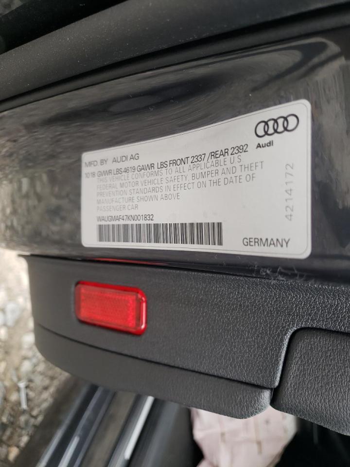 Photo 10 from auction – 2019 AUDI A4 PREMIUM with VIN WAUGMAF47KN001832