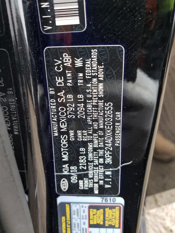 Photo 10 from auction – 2019 KIA FORTE FE with VIN 3KPF24ADXKE032655