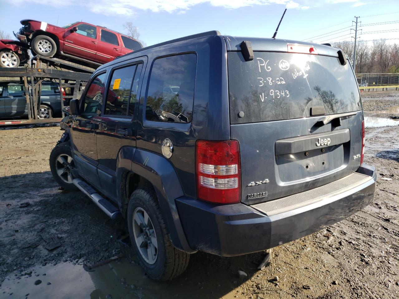 Photo 3 from auction – 2008 JEEP LIBERTY SP with VIN 1J8GN28K78W229343