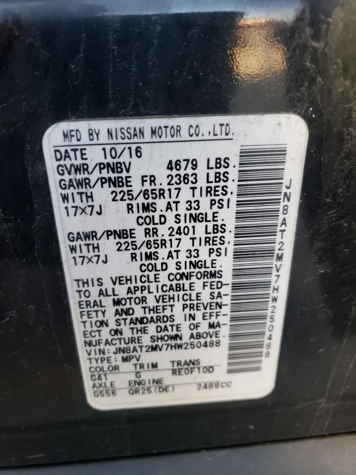 Photo 10 from auction – 2017 NISSAN ROGUE S with VIN JN8AT2MV7HW250488
