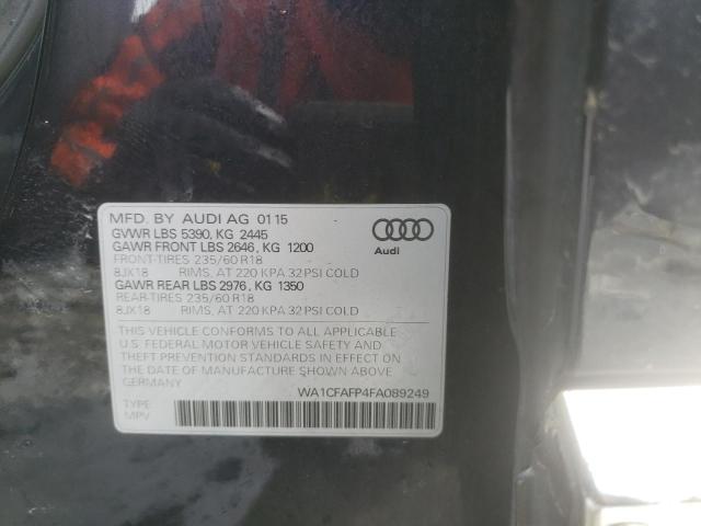 Photo 10 from auction – 2015 AUDI Q5 PREMIUM with VIN WA1CFAFP4FA089249