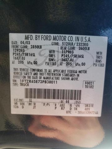 Photo 10 from auction – 2003 FORD RANGER SUP with VIN 1FTZR45E73PB38011