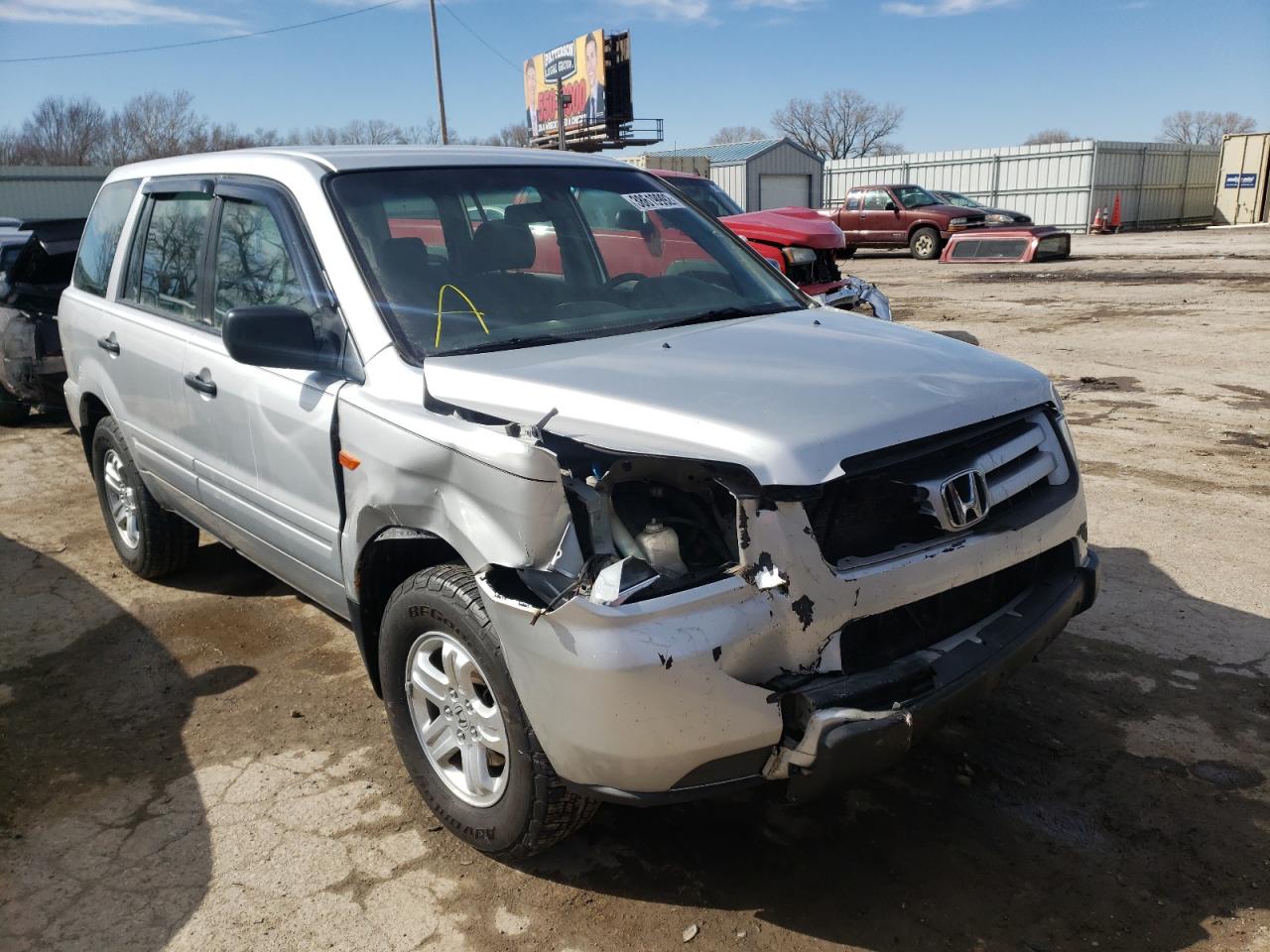 HONDA PILOT LX 2007 with VIN 5FNYF28187B046147 - Photo from auction
