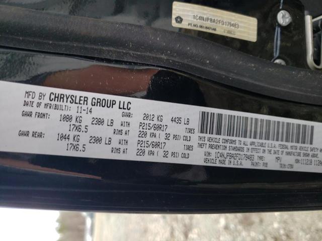 Photo 10 from auction – 2015 JEEP PATRIOT SP with VIN 1C4NJPBA2FD179483