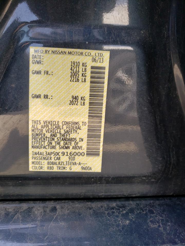 Photo 10 from auction – 2013 NISSAN ALTIMA 2.5 with VIN 1N4AL3AP5DC916000