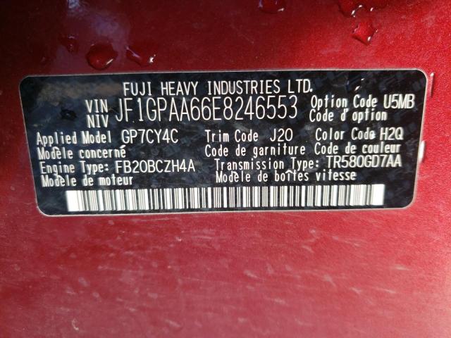 Photo 10 from auction – 2014 SUBARU IMPREZA with VIN JF1GPAA66E8246553