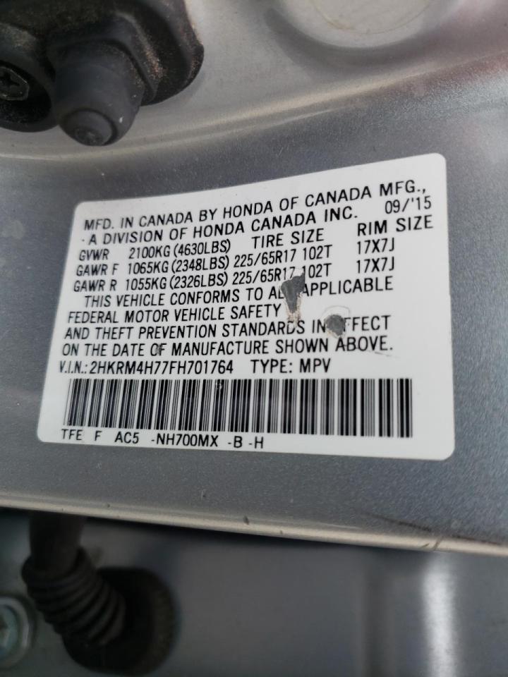 Photo 10 from auction – 2015 HONDA CR-V EXL with VIN 2HKRM4H77FH701764