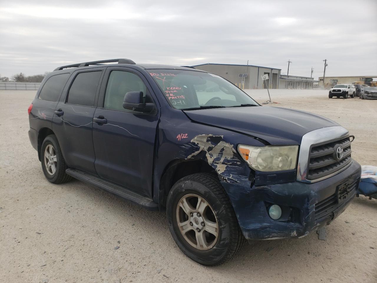 TOYOTA SEQUOIA SR 2008 with VIN 5TDBY64A68S005090 - Photo from auction