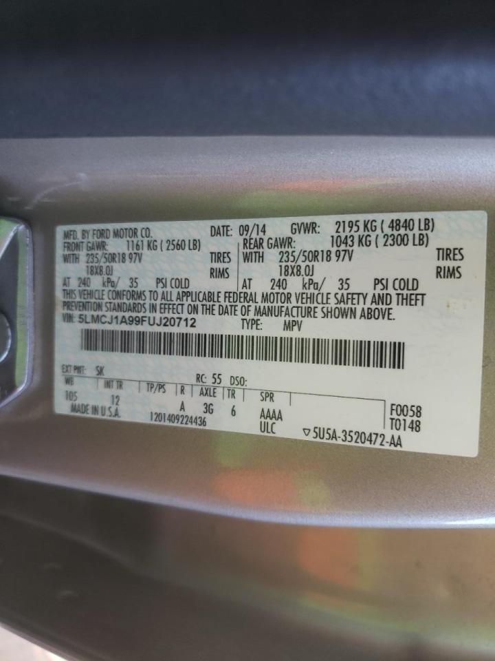 Photo 10 from auction – 2020 LINCOLN MKC with VIN 5LMCJ1A99FUJ20712