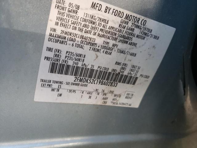 Photo 10 from auction – 2009 FORD FLEX SEL with VIN 2FMDK52C19BA02833
