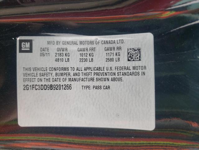 Photo 10 from auction – 2011 CHEVROLET CAMARO LT with VIN 2G1FC3DD9B9201266