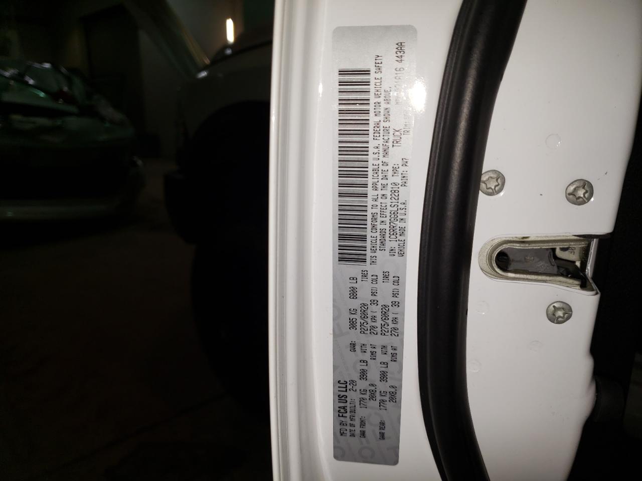 Photo 10 from auction – 2020 RAM 1500 CLASS with VIN 1C6RR7GG6LS122810