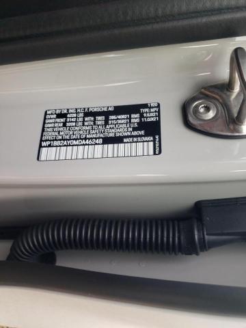 Photo 10 from auction – 2021 PORSCHE CAYENNE S with VIN WP1BB2AY0MDA46248