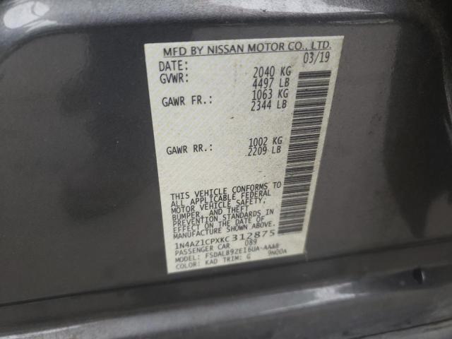 Photo 10 from auction – 2019 NISSAN LEAF S with VIN 1N4AZ1CPXKC312875