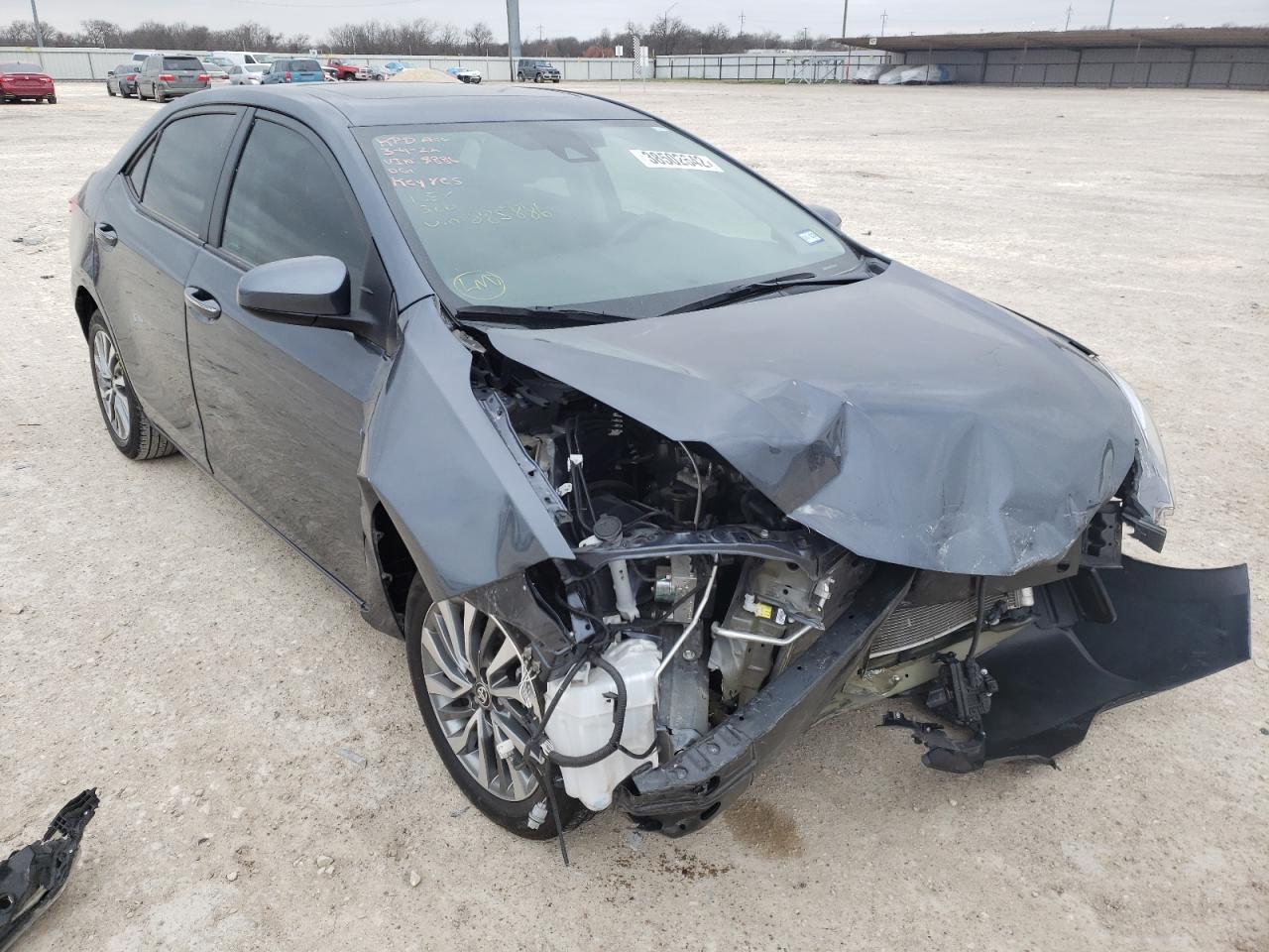 TOYOTA COROLLA L 2019 with VIN 5YFBURHE5KP885886 - Photo from auction
