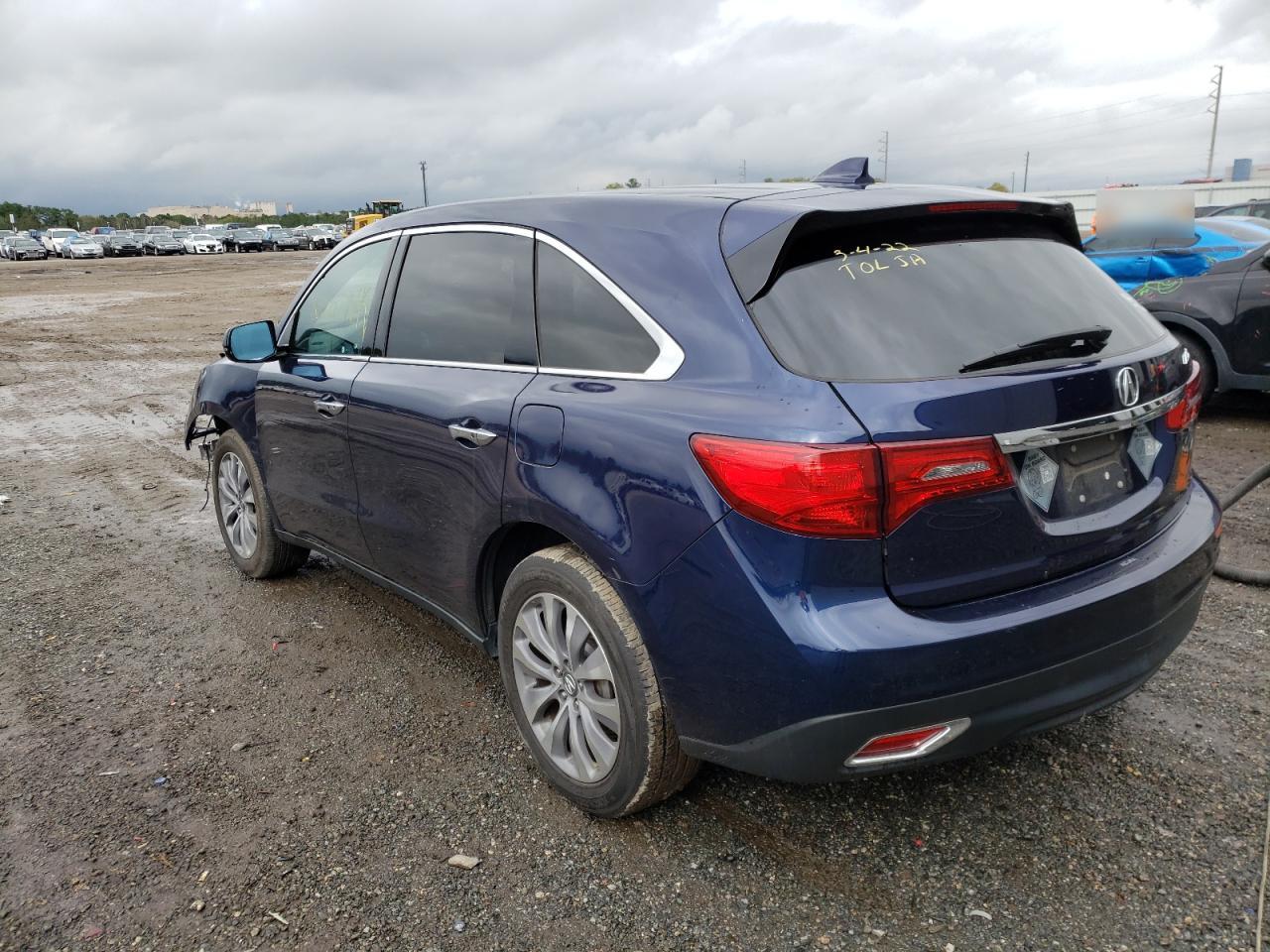 Photo 3 from auction – 2016 ACURA MDX TECHNO with VIN 5FRYD3H43GB020754