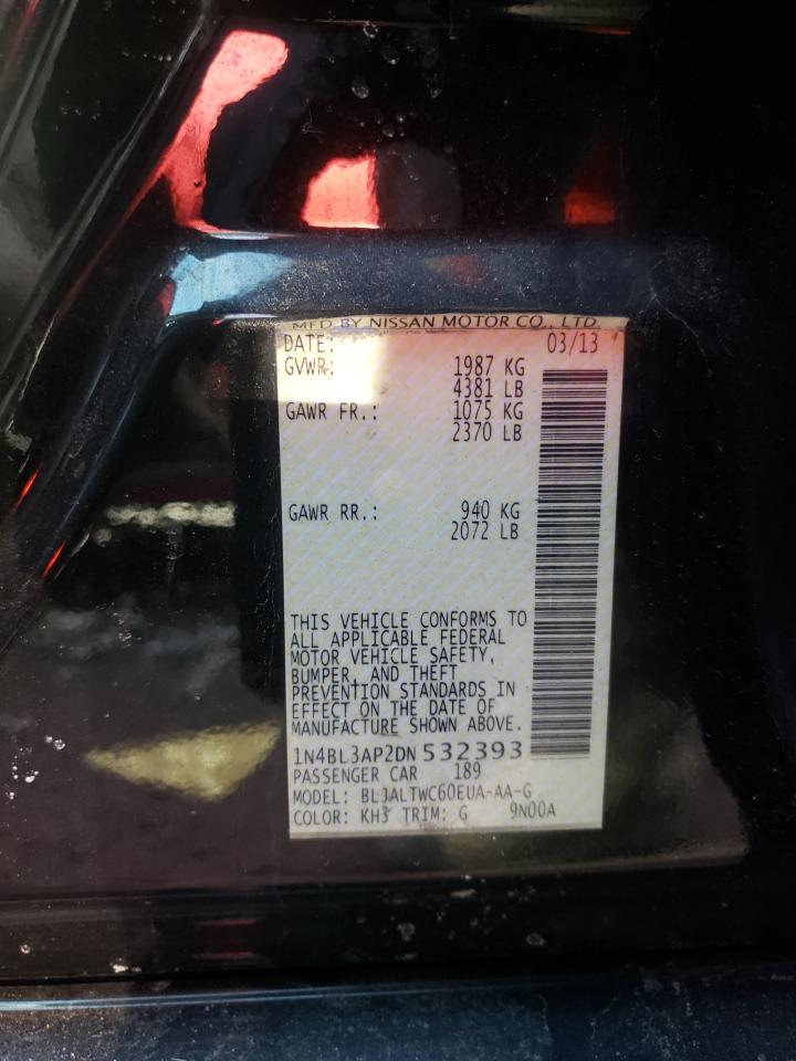 Photo 10 from auction – 2013 NISSAN ALTIMA 3.5 with VIN 1N4BL3AP2DN532393