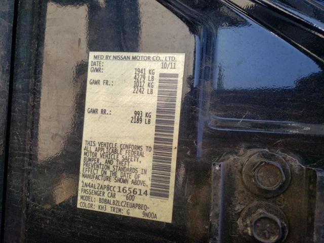 Zdjęcie 10 z aukcji – 2012 NISSAN ALTIMA BAS z VIN 1N4AL2AP8CC165614